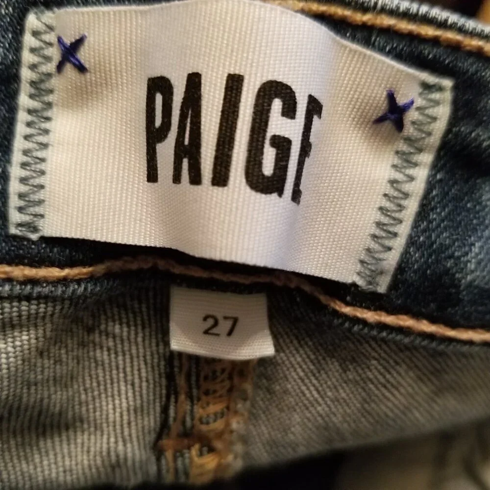 Paige Jeans Womens Size 27 Verdugo Ankle Cropped Distressed Raw Hem Skinny - Picture 5 of 16